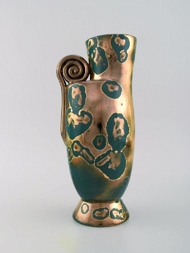 Arts Ceram Grand Feu, France, Vase / Pitcher In Glazed Stoneware, 1920's photo 474.0
