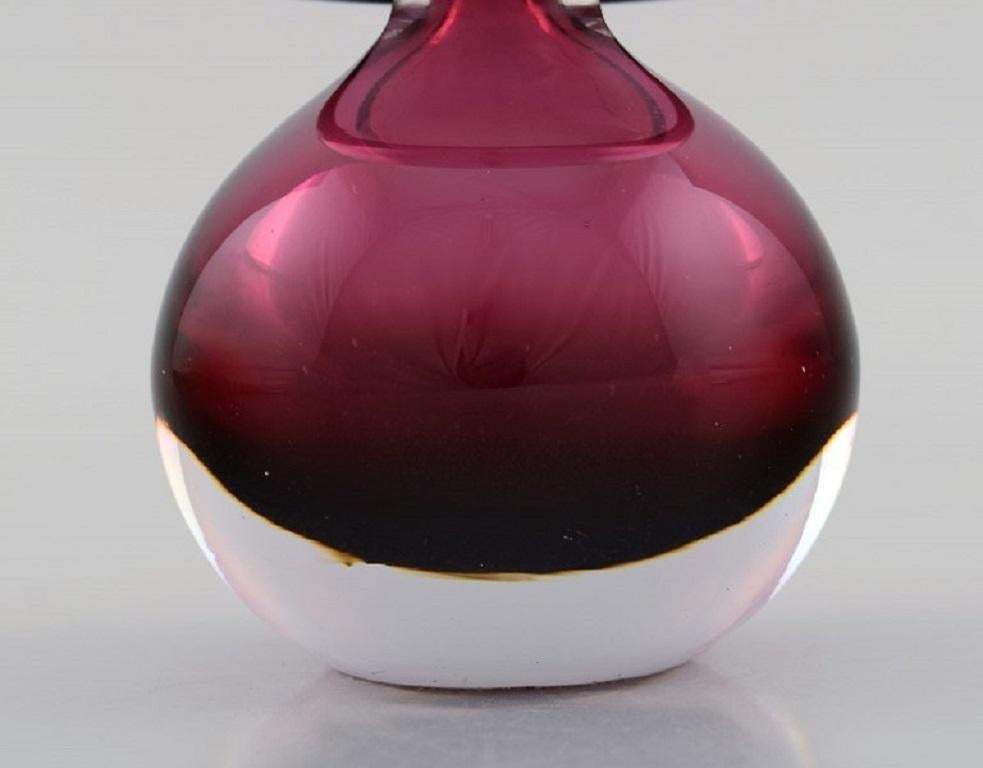 Nanny Still For Riihimäen Lasi, Vase In Pink And Clear Art Glass photo Home Decor