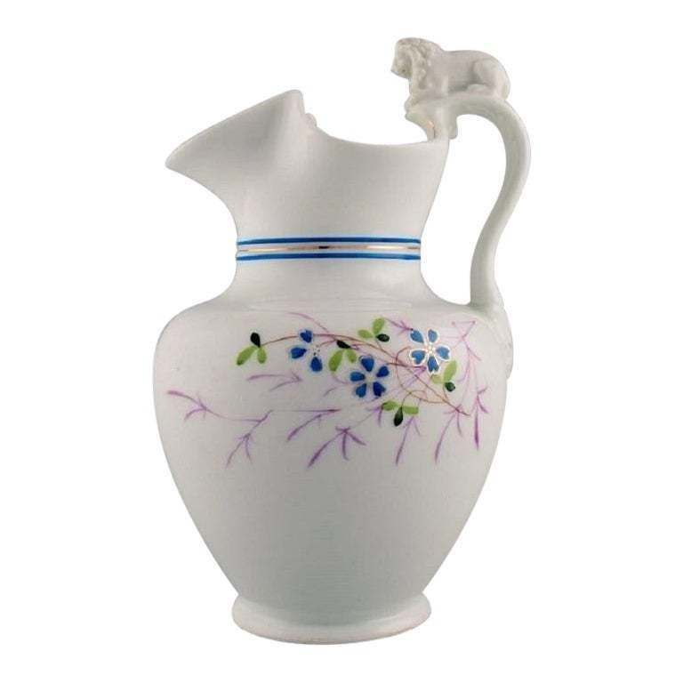 Antique Bing & Grøndahl Chocolate Jug In Porcelain Modelled With A Lion