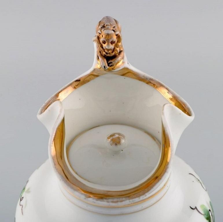 Antique Bing & Grøndahl Chocolate Jug In Porcelain Modelled With A Lion photo for sale