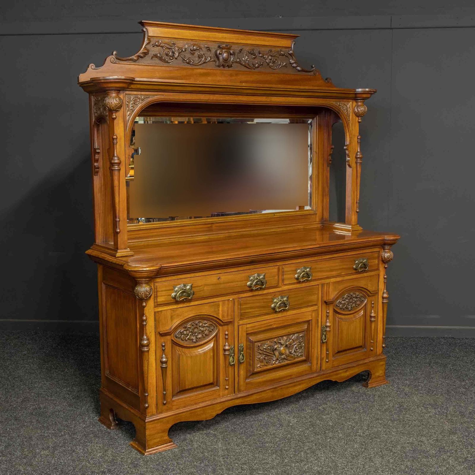 Victorian Mahogany Sideboard, 1800s
