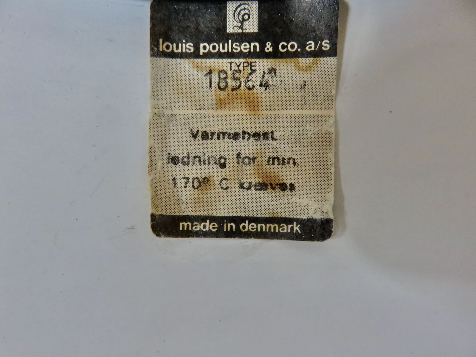 Light Blue, Black And White Pendant Lamp, Louis Poulsen. Denmark 1960 photo buy