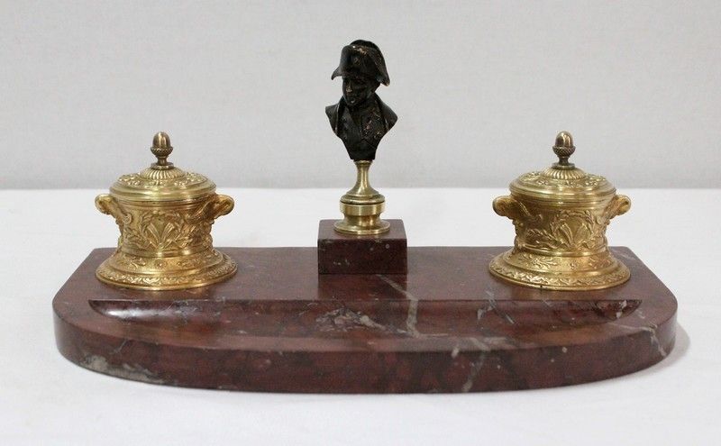 Double Inkwell, Napoleon III Period    Mid 19th Century photo Home Decor