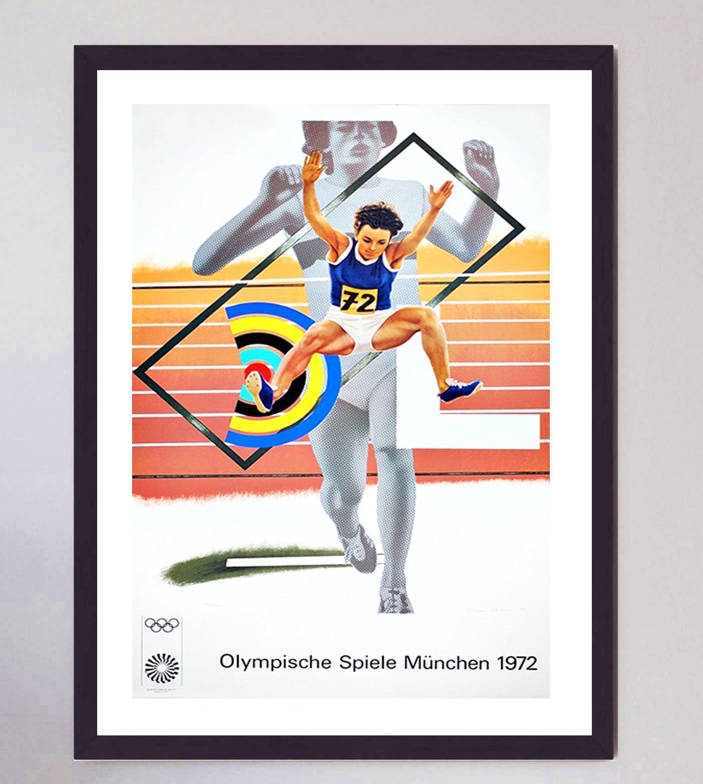 1972 Munich Olympic Games  Peter Phillips Original Vintage Poster photo furniture