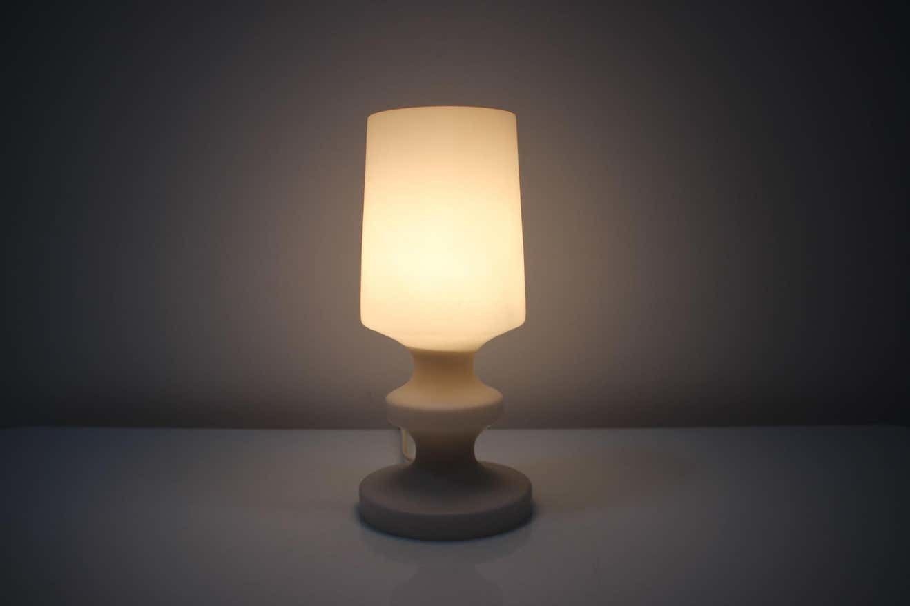 photo for sale Mid Century All Glass Table Lamp/ Osvětlovací Sklo Valašské Meziříčí, 1970's.