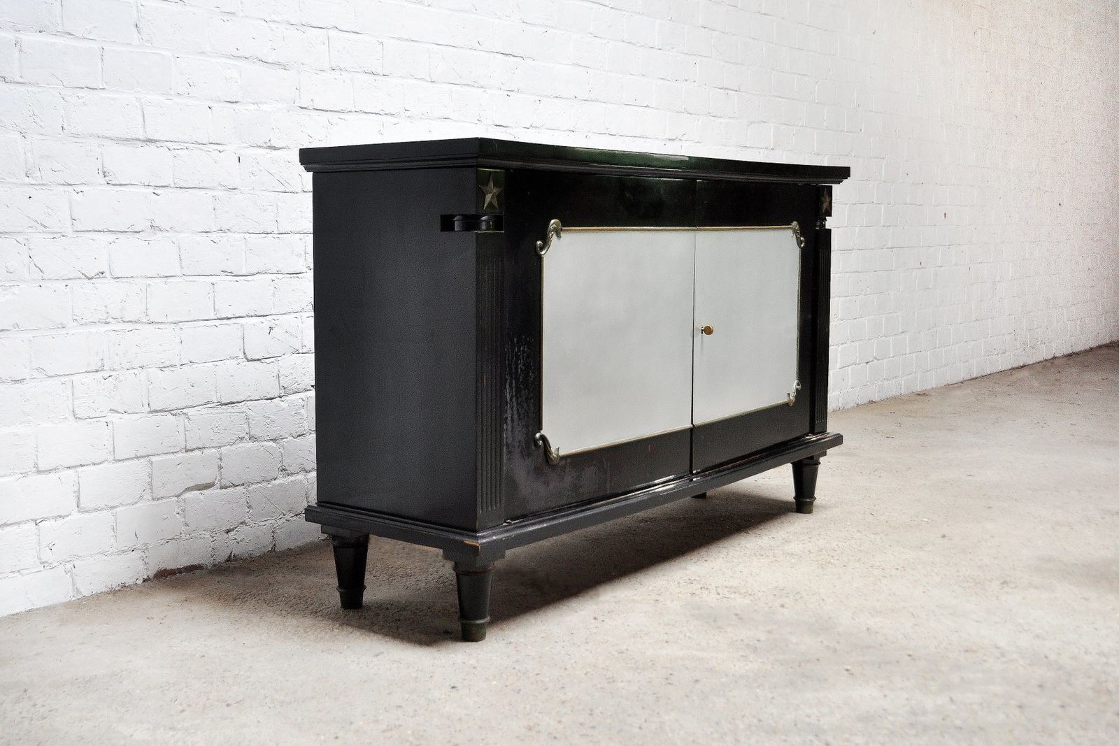 Art Deco Black Lacquer And Bronze Cabinet In The Style Of André Arbus, France, 1930s photo 2792.0