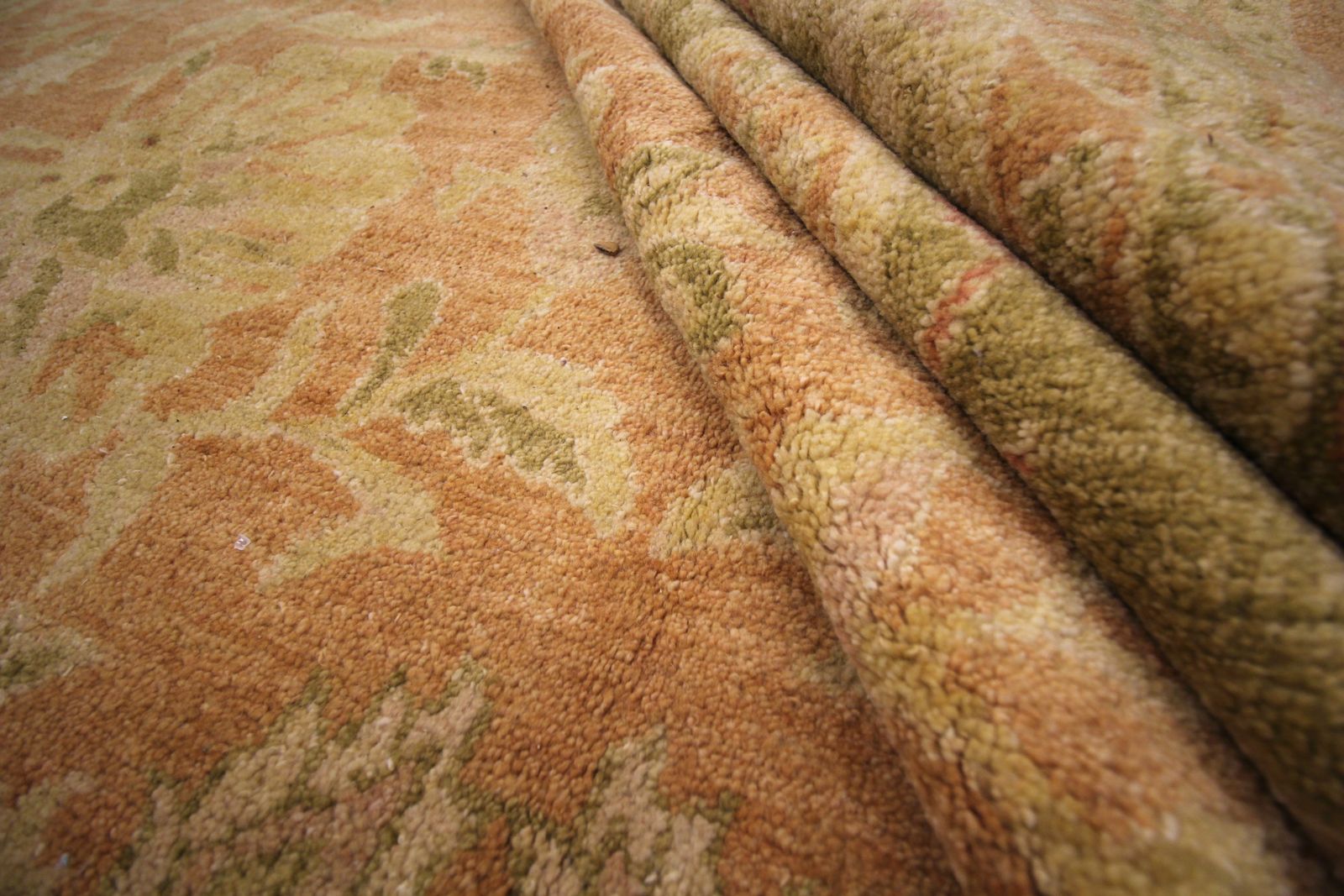 Textiles Large Rust Vintage Indian Agra Rug Handwoven Ziegler Style Wool Carpet  310x435cm photo