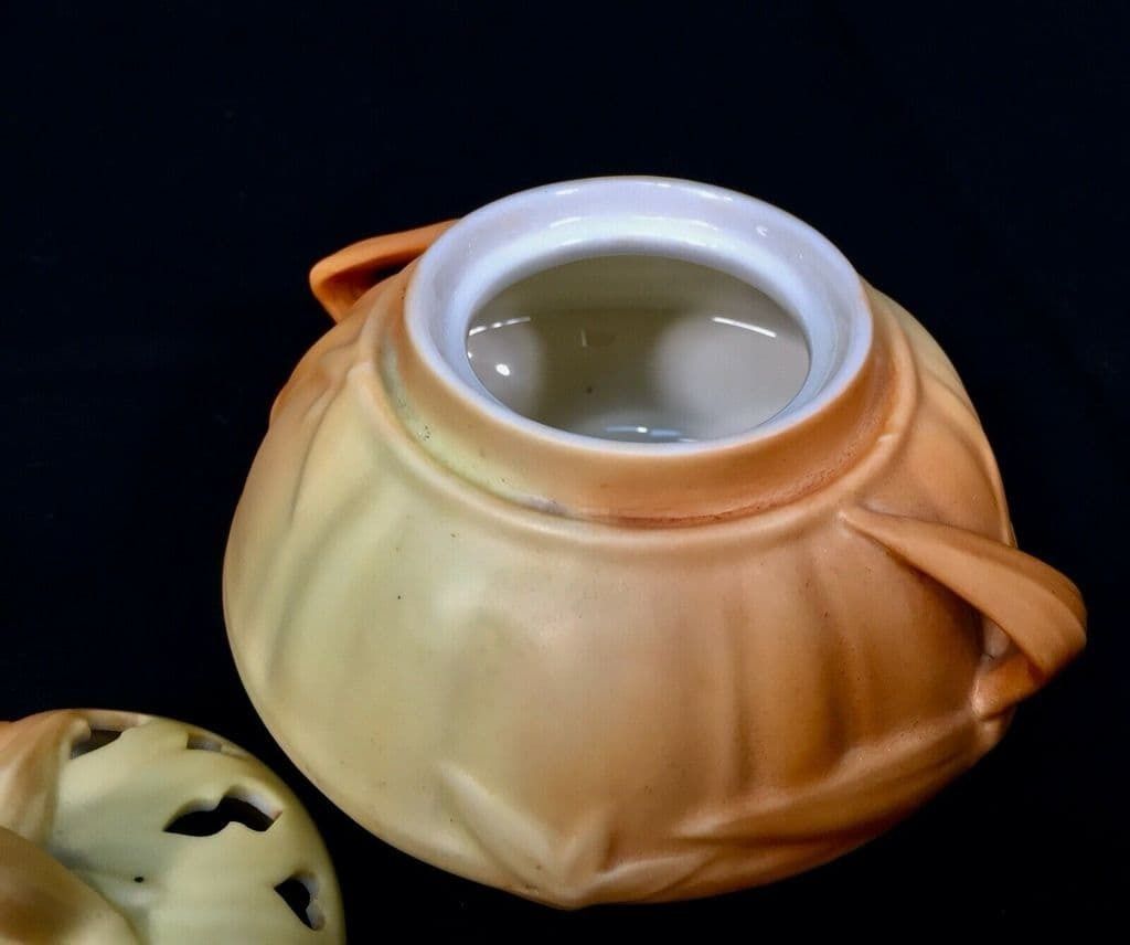 Antique Royal Worcester Porcelain Blush Ivory Pot Pourri Vase / 1923 photo 135.0