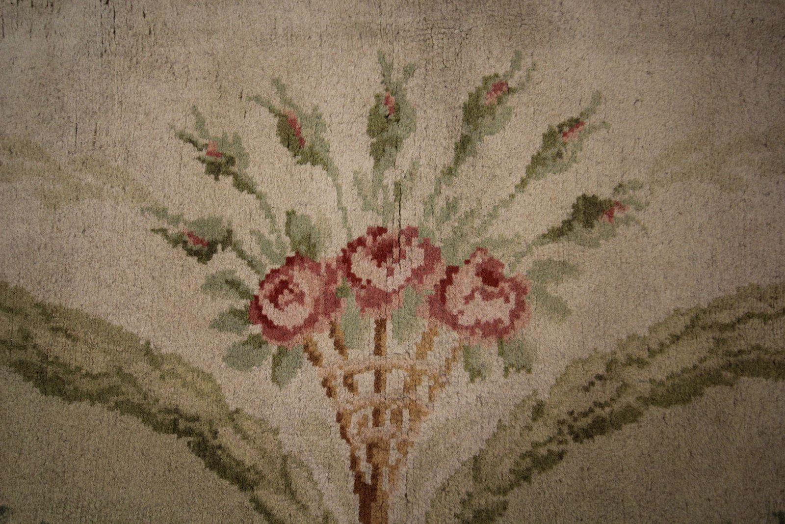 Antique Savonnerie French Carpet Handwoven Wool Area Rug  274x366cm photo buy