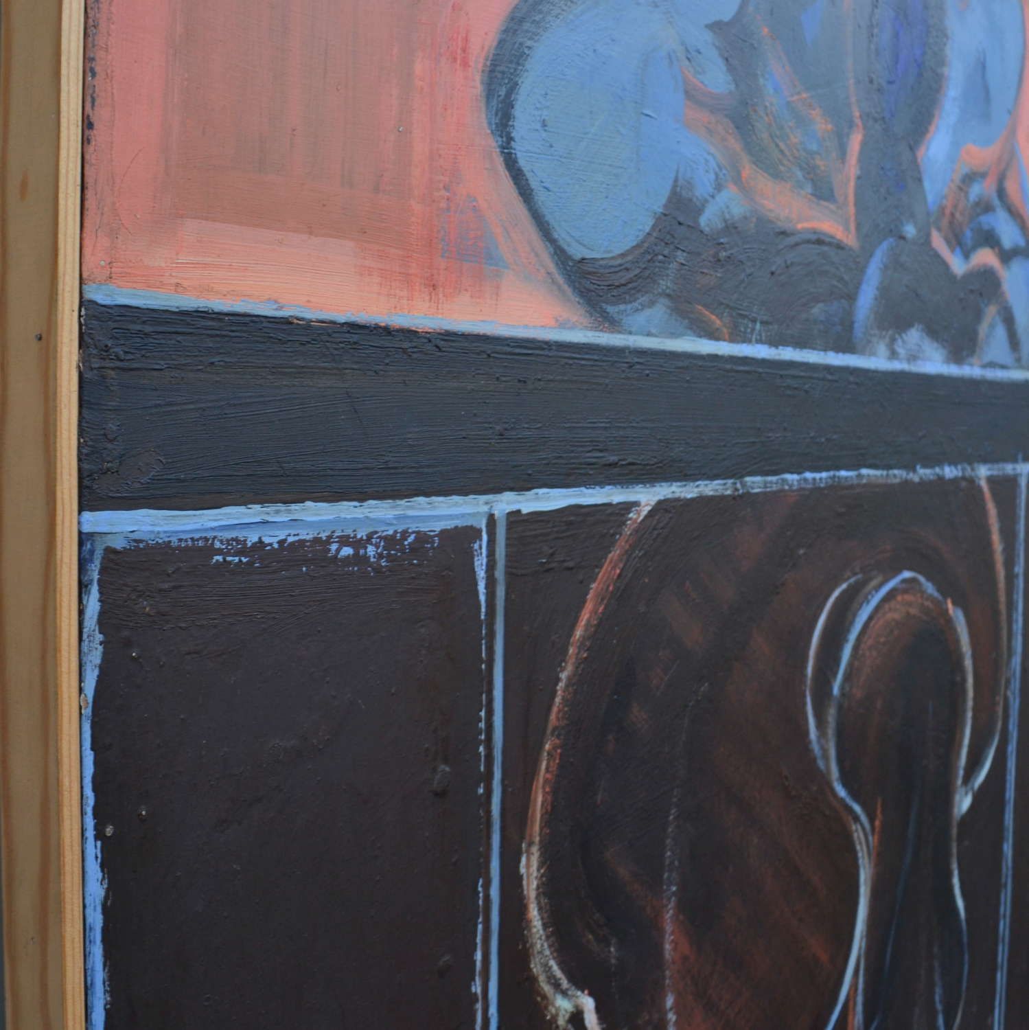 Life Painting Of Seated Figure By John Kaine, 1960's photo 1950.0