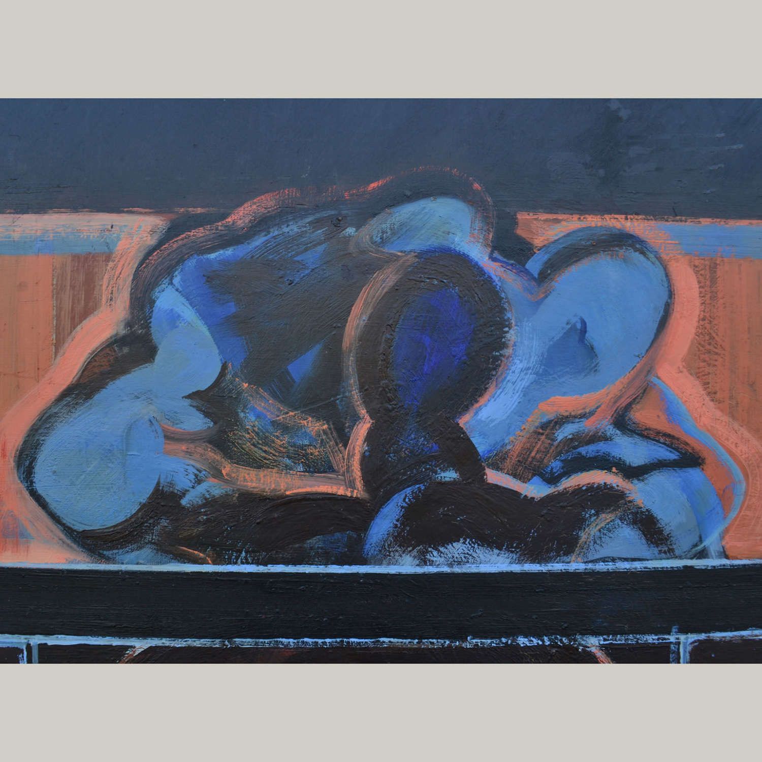 Life Painting Of Seated Figure By John Kaine, 1960's photo buy