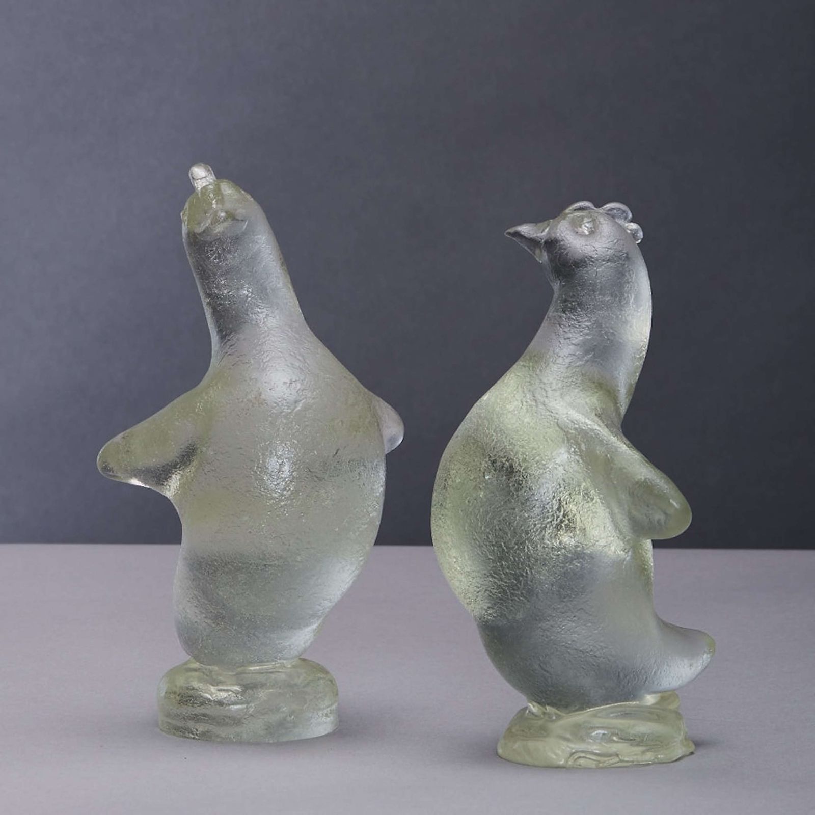 Two Hen Sculptures In Corroso Glass By Archimede Seguso Circa 1938 photo furniture