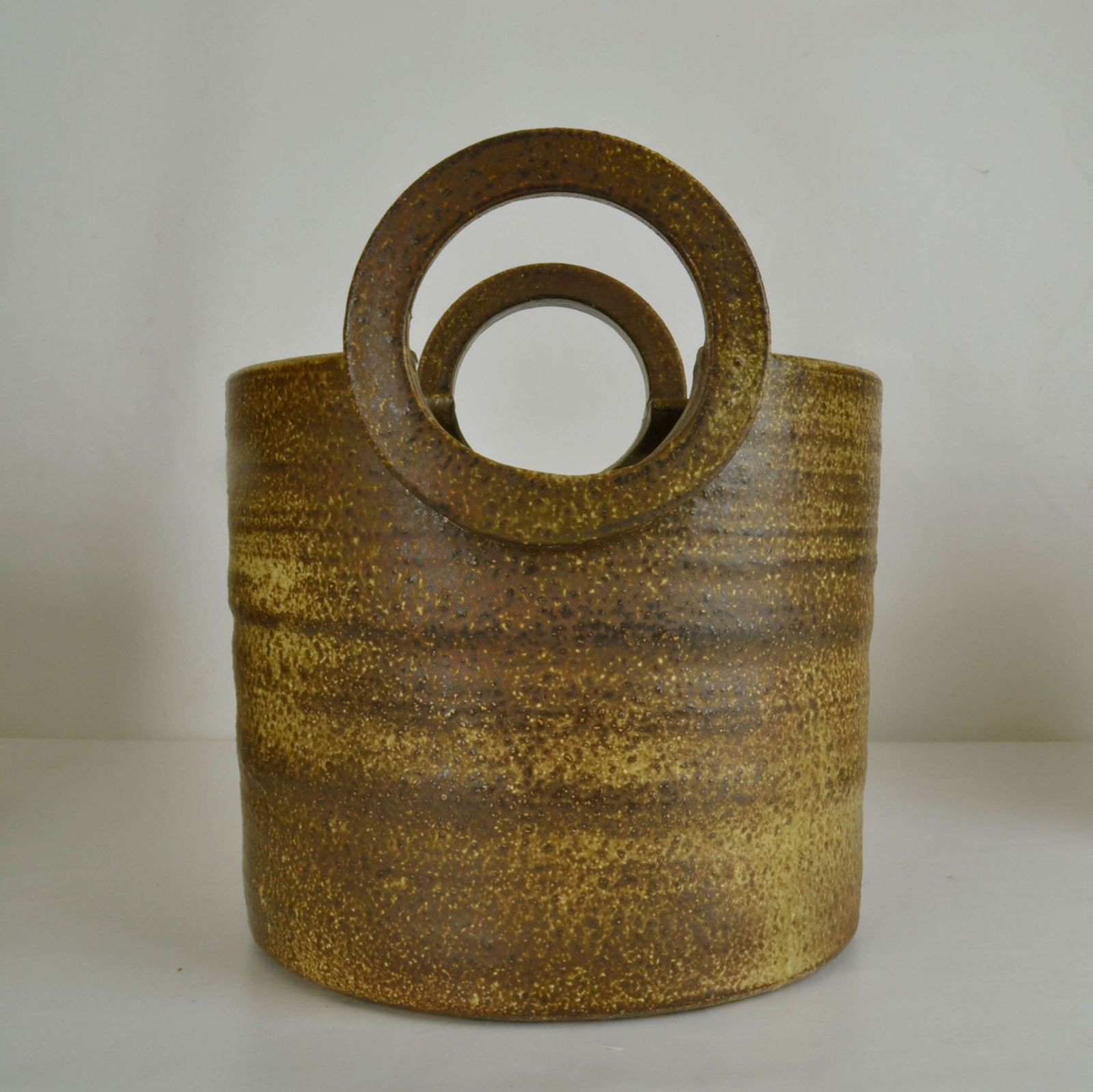 Two Handled Large Studio Ceramic Plant Pot By Mobach photo furniture
