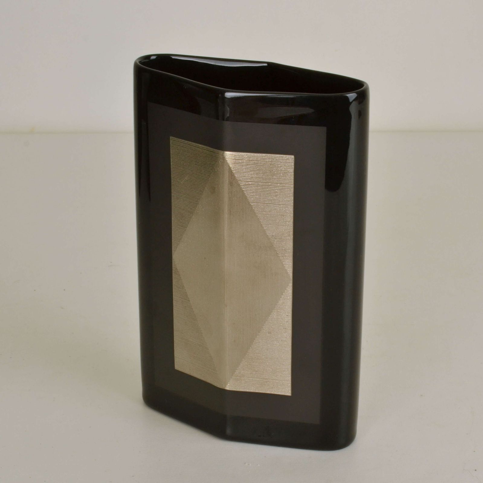 Set Of Five Porcelain Black Studio Line Vases Rosenthal By Dresler And photo buy