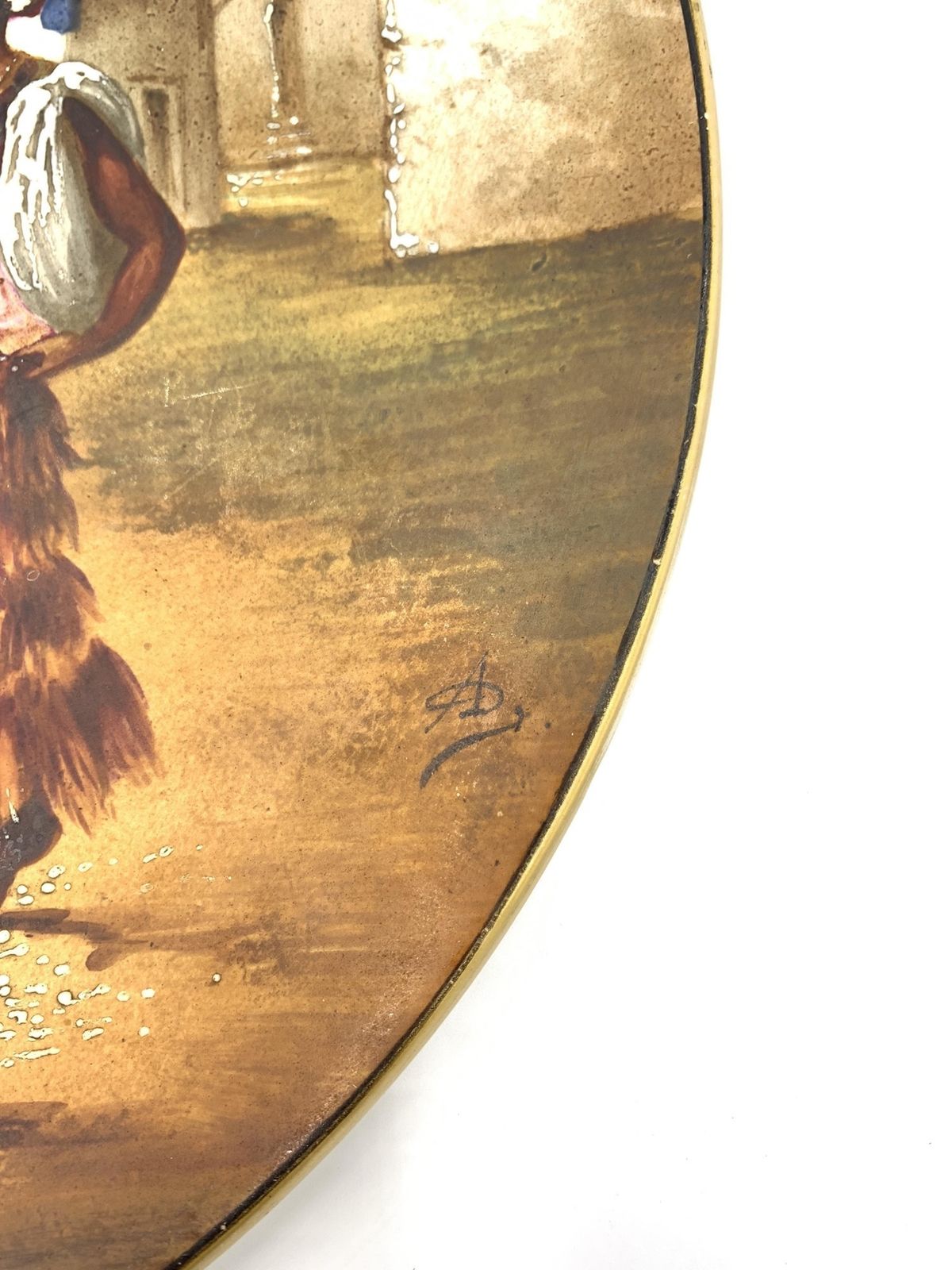 Porcelain Plate Depicts Arab Horseman, France, 19th Century photo 2000.0