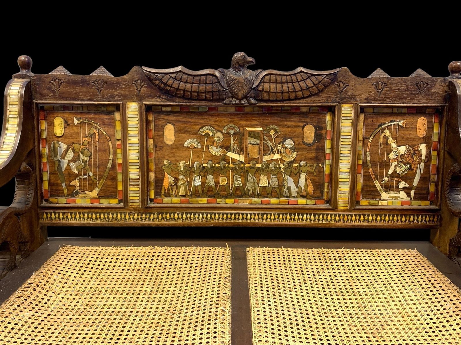 A Fine 19th Century Egyptian Revival Set Of Three Furniture photo vintage