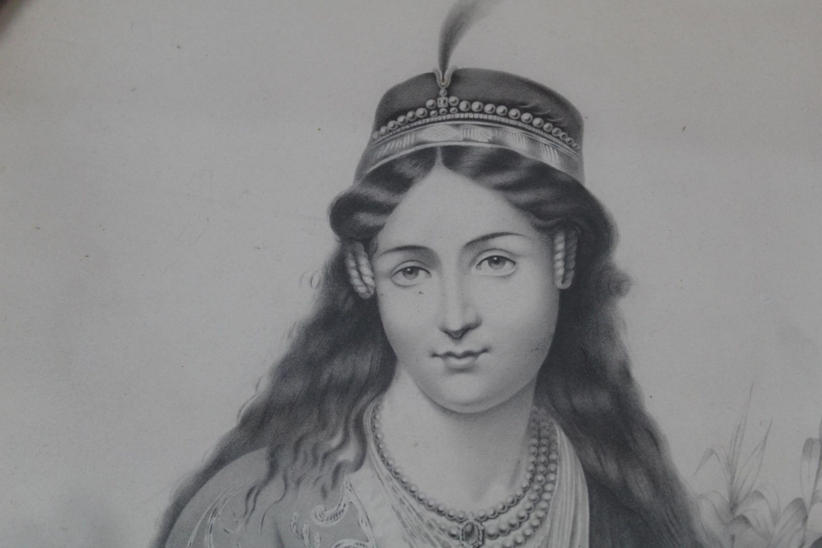Portraits Of The Greek Warrior Notis Botzaris And His Wife, 19th Century photo furniture
