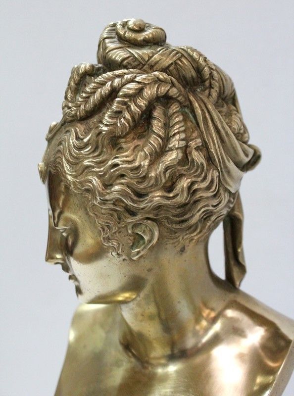 Marble Clock And Bronze Bust Of Diane De Poitiers, After J. Goujon    2nd Part 19th Century photo vintage