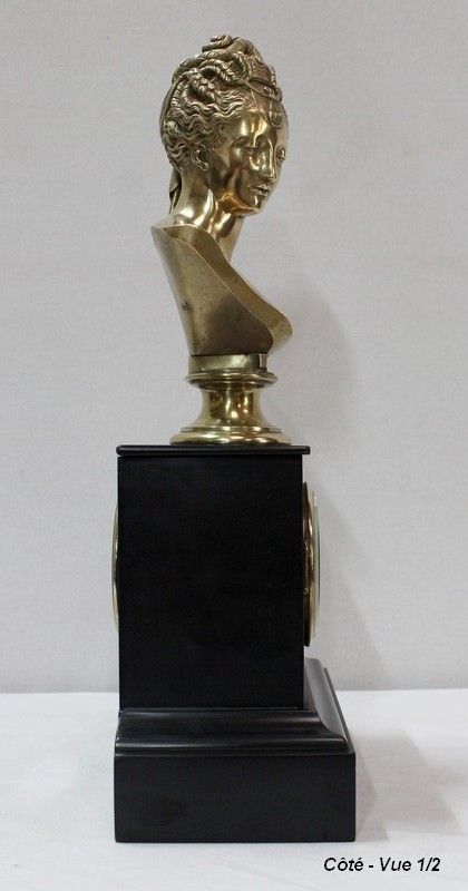 photo buy Marble Clock And Bronze Bust Of Diane De Poitiers, After J. Goujon    2nd Part 19th Century