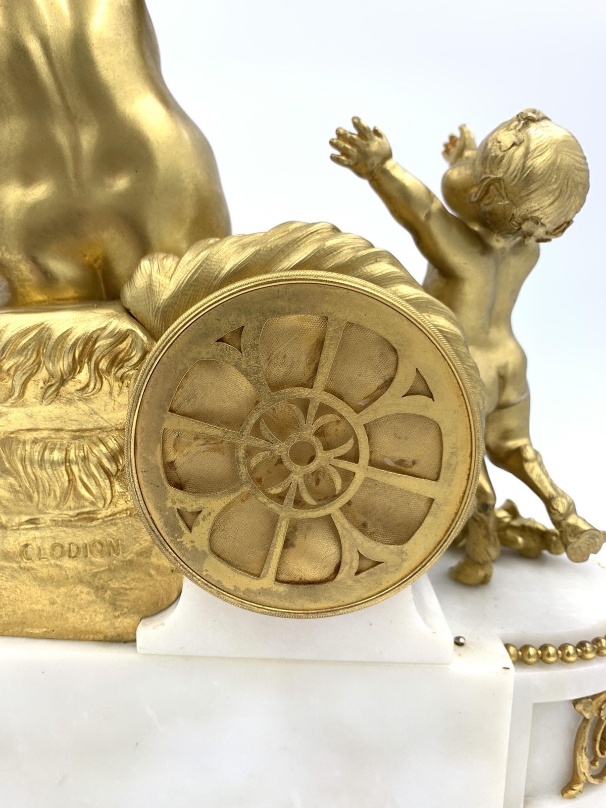 photo furniture Louis XVI Style Gilt Bronze And White Marble Clock, François Linke, France, Late 19th Century