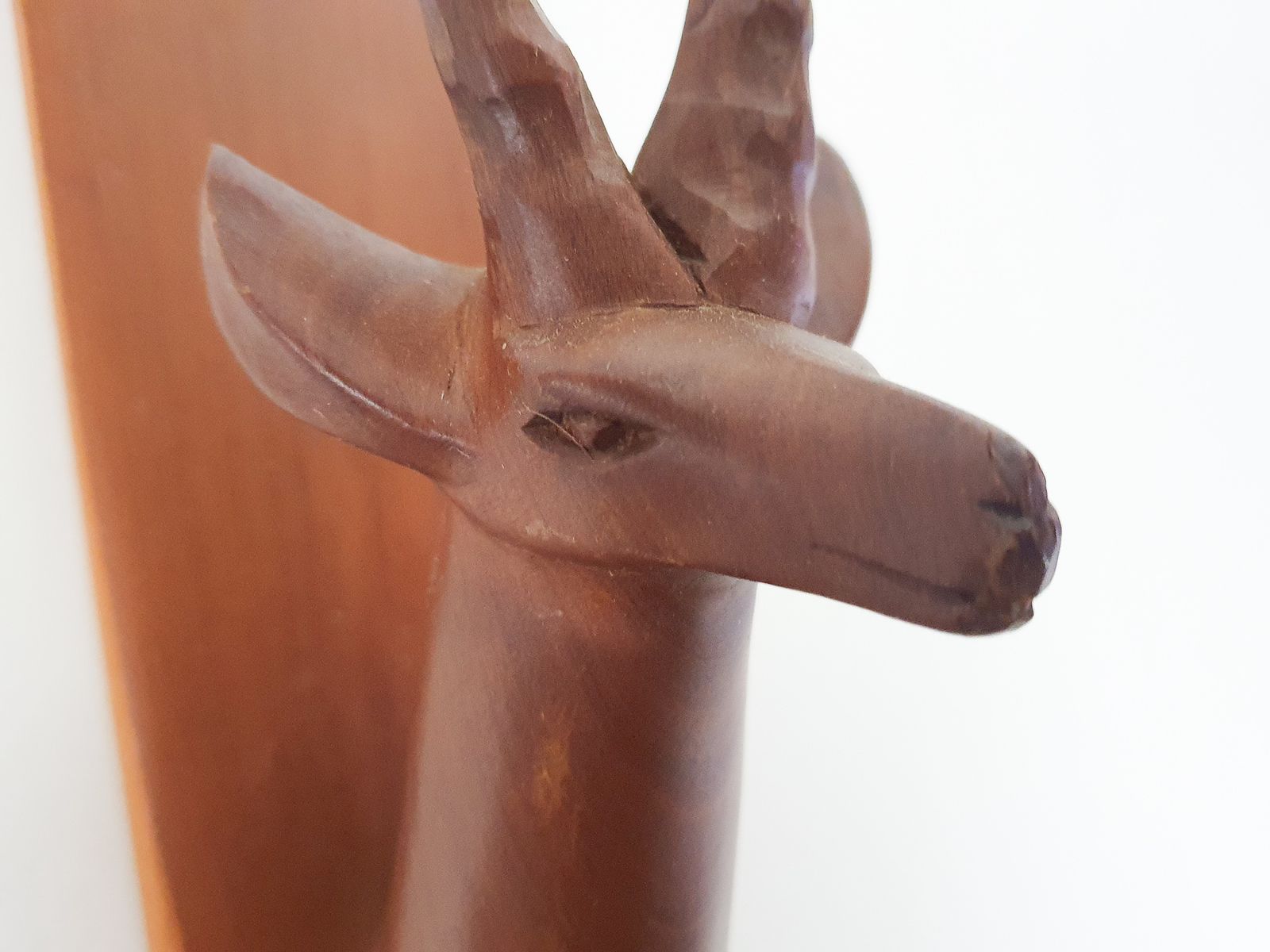 Teakhouten Wanddecoratie Gazelle, Denemarken, Ca. Jaren 1960 photo 57.408