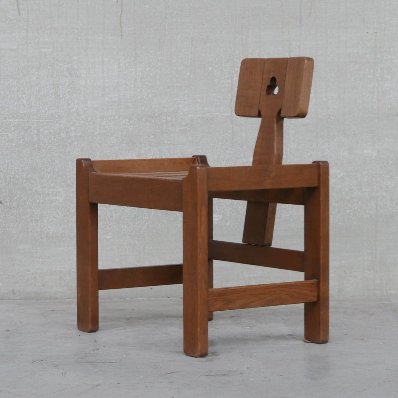 photo vinterior Oak Mid Century French Guillerme Et Chambron Lounge Chairs