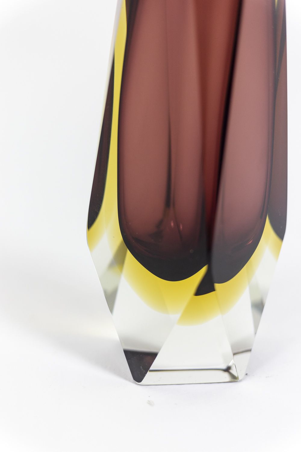 Flavio Poli For Luigi Mandruzzato, Sommerso Vase, 1950s photo vintage