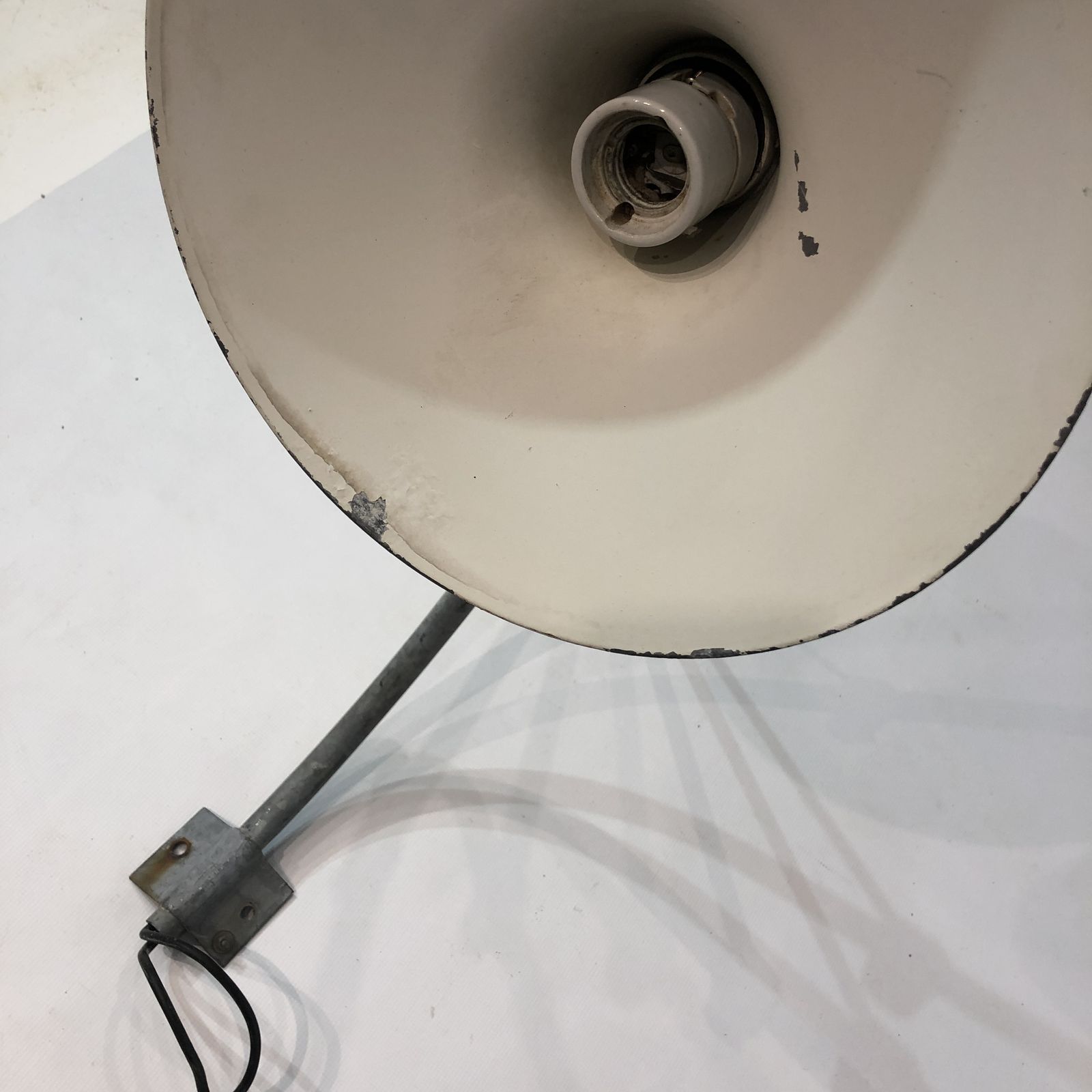 Large Brutal Industrial Wall Light #3 1950s Factory Commercial Lamp Restaurant (Three Available) photo furniture