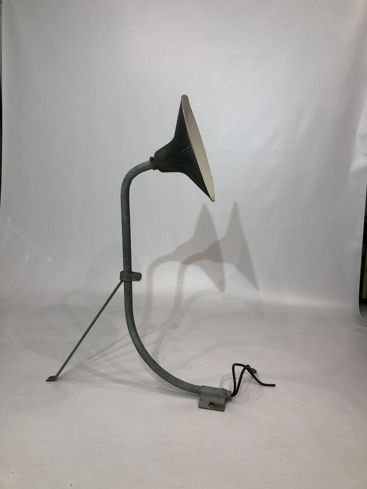 photo for sale Large Brutal Industrial Wall Light #3 1950s Factory Commercial Lamp Restaurant (Three Available)