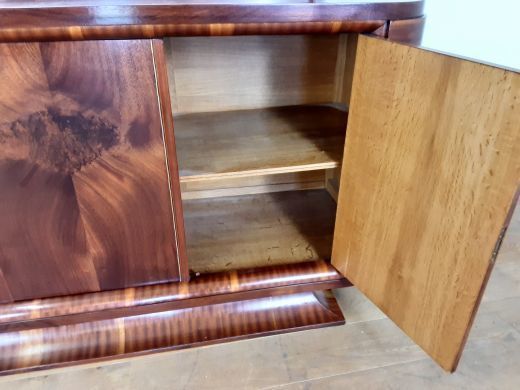 Furniture French Art Deco Flame Mahogany Sideboard photo