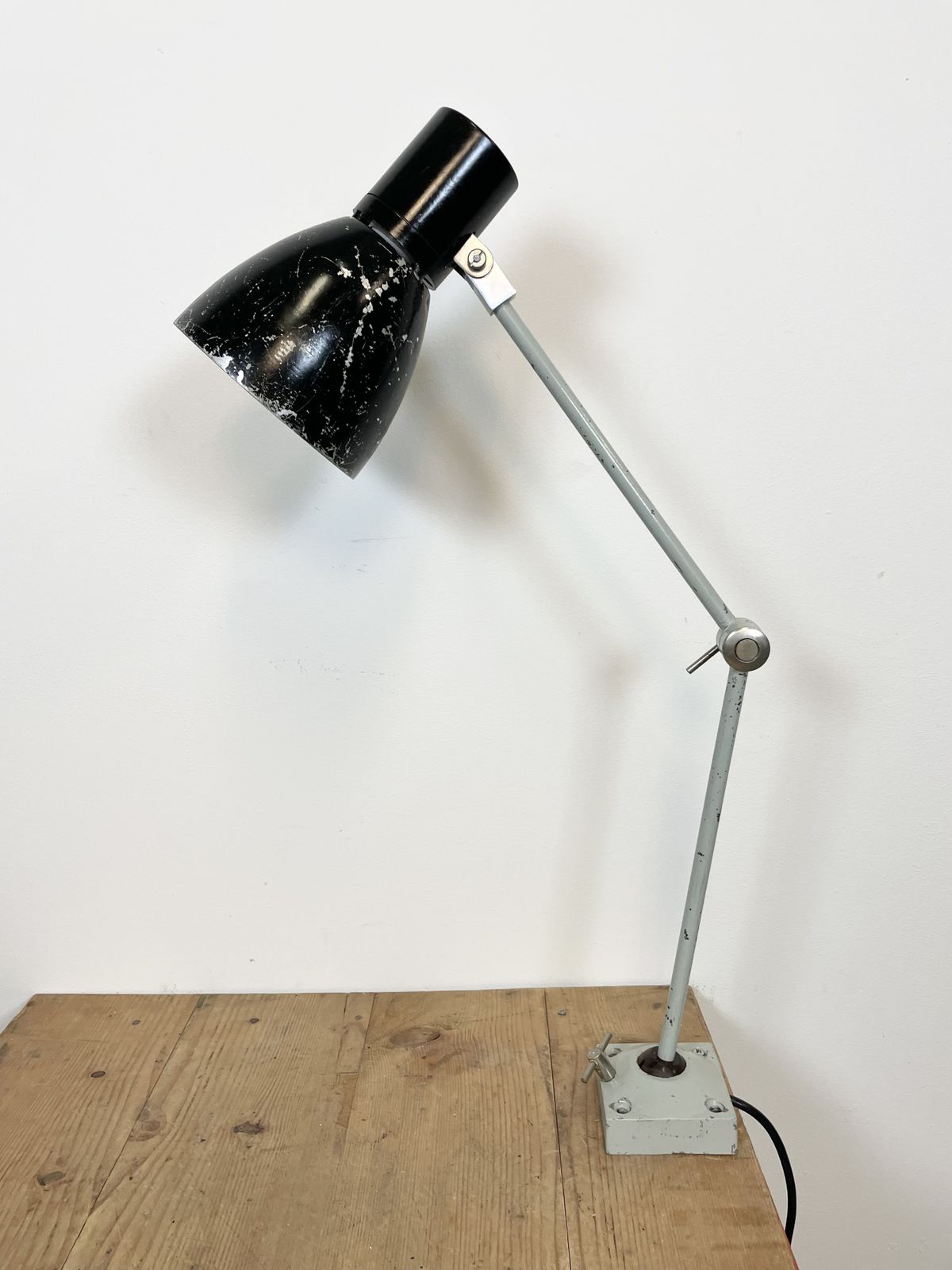 Lighting Black Industrial Table Lamp From Elektrosvit, 1970s photo