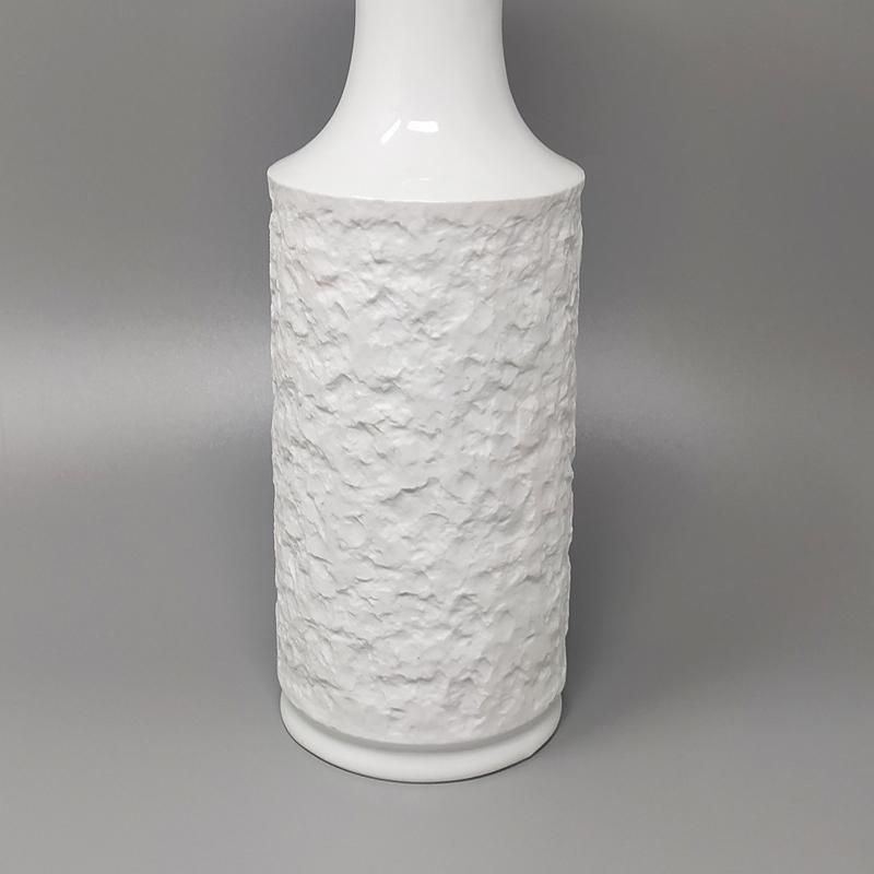 1970s Stunning Space Age White Vase In Bavaria's Porcelain. Made In Germany photo Home Decor