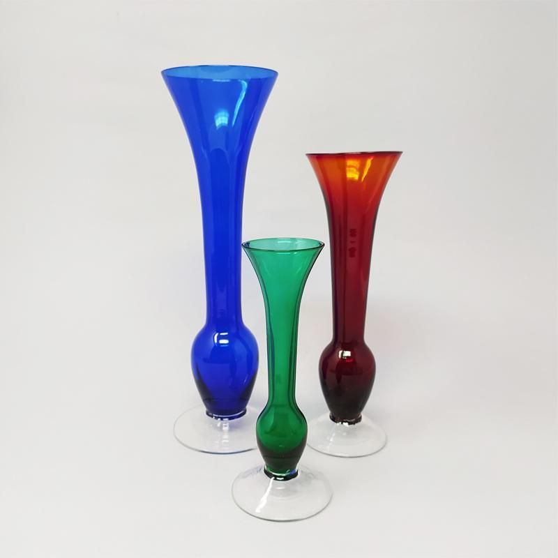 Gorgeous Set Of 3 Vases In Murano Glass photo furniture
