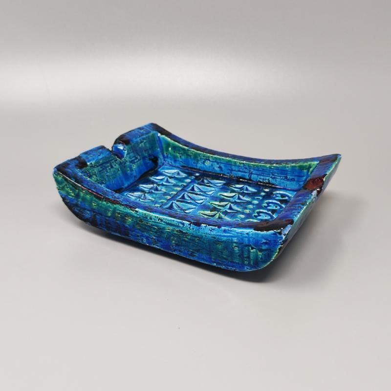 1960s Bitossi Ashtray/Catchall By Aldo Londi Blue Rimini Collection photo furniture