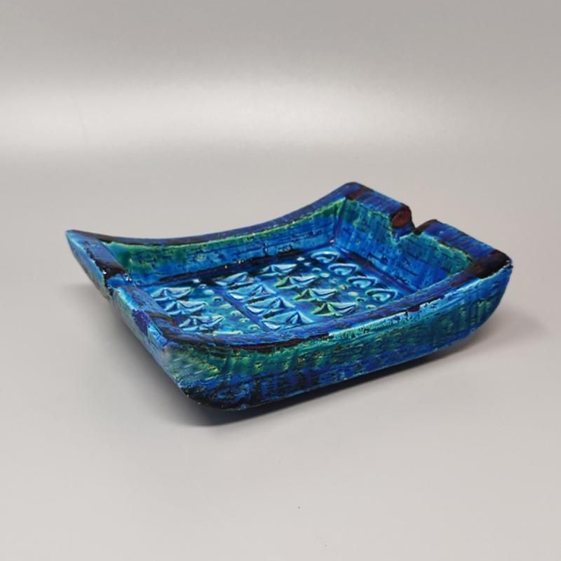 1960s Bitossi Ashtray/Catchall By Aldo Londi Blue Rimini Collection photo for sale