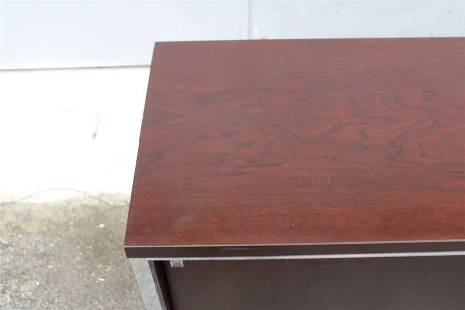 Minimalist Sideboard In Wood And Metal Parts Tecno 1970 Italia photo buy