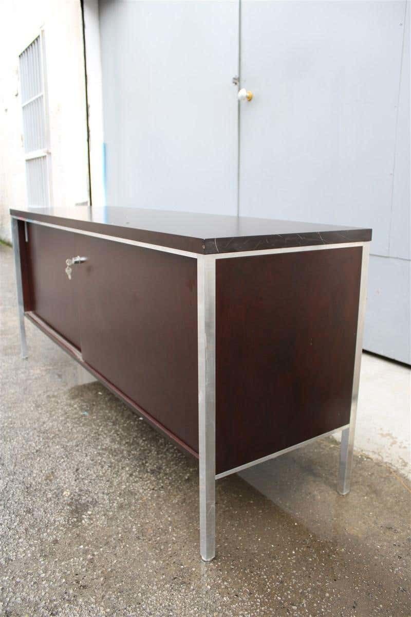 photo buy Minimalist Sideboard In Wood And Metal Parts Tecno 1970 Italia