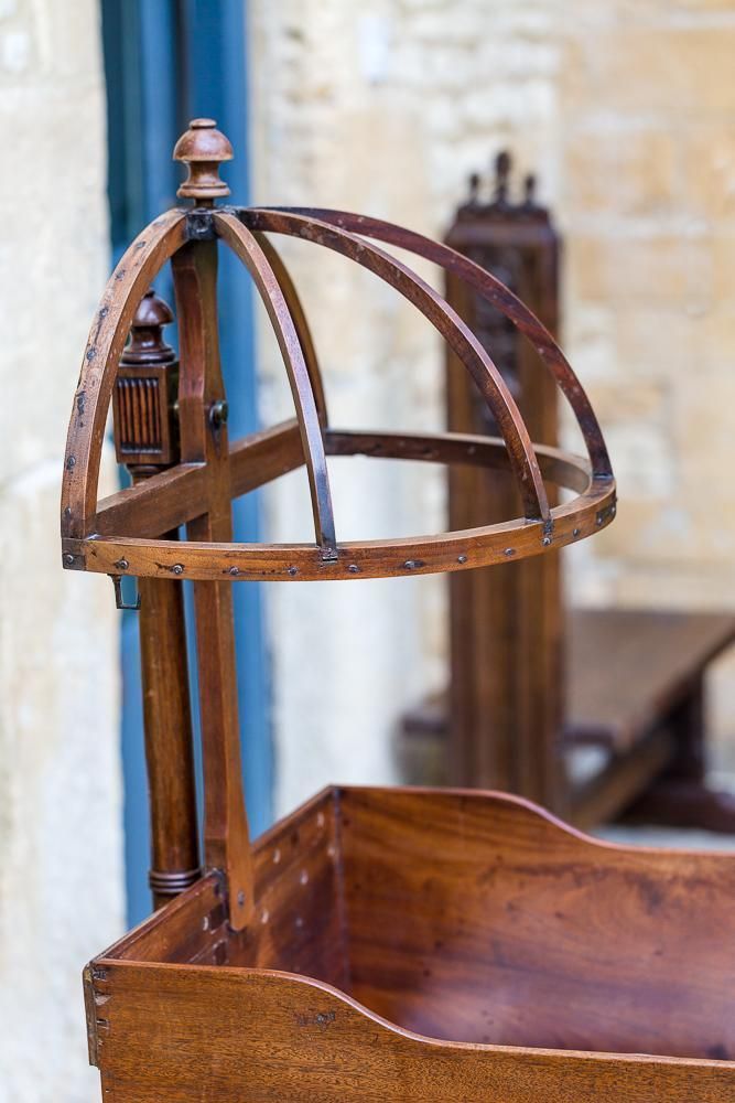 19th Century Canopied Child's Cradle photo for sale
