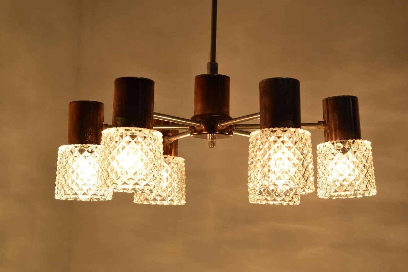 Mid Century Chandelier By Kamenicky Senov,1960's photo buy
