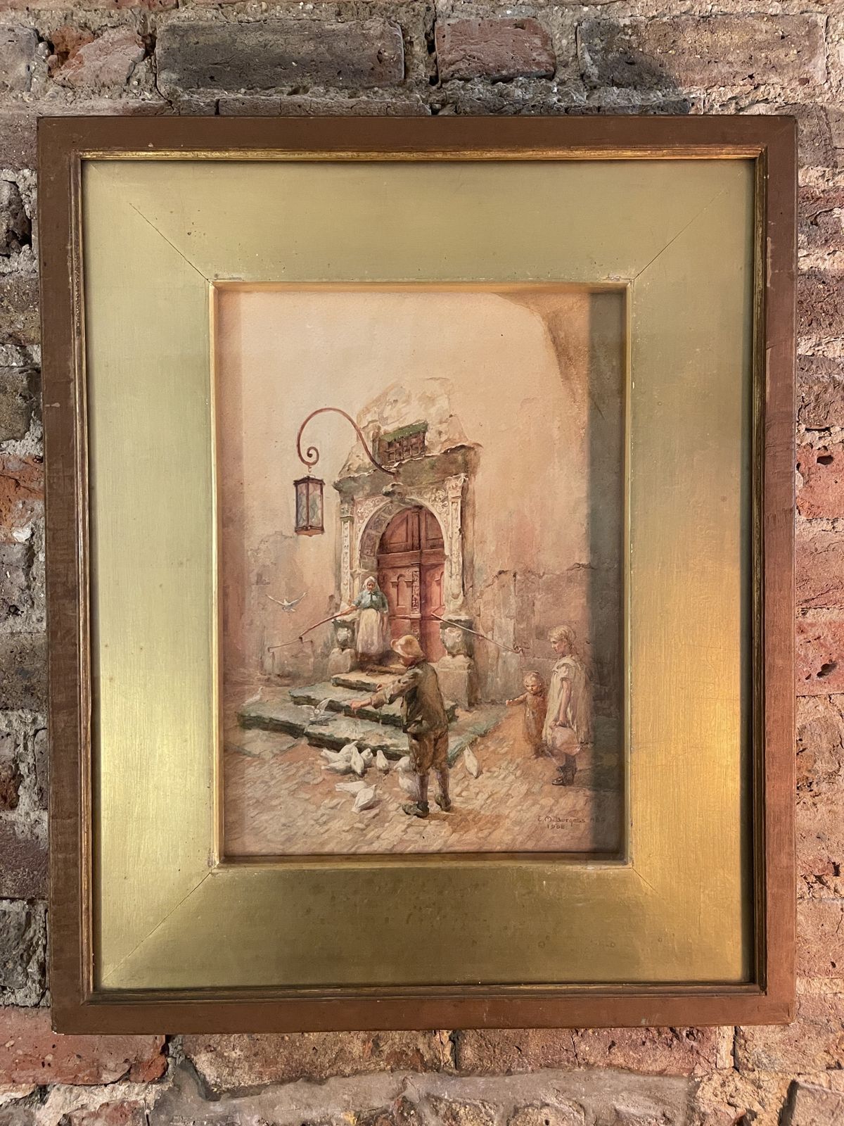 photo for sale An Exceptional Watercolour By Renowned Artist E M Burgess As Featured In The V & A Dated 1908