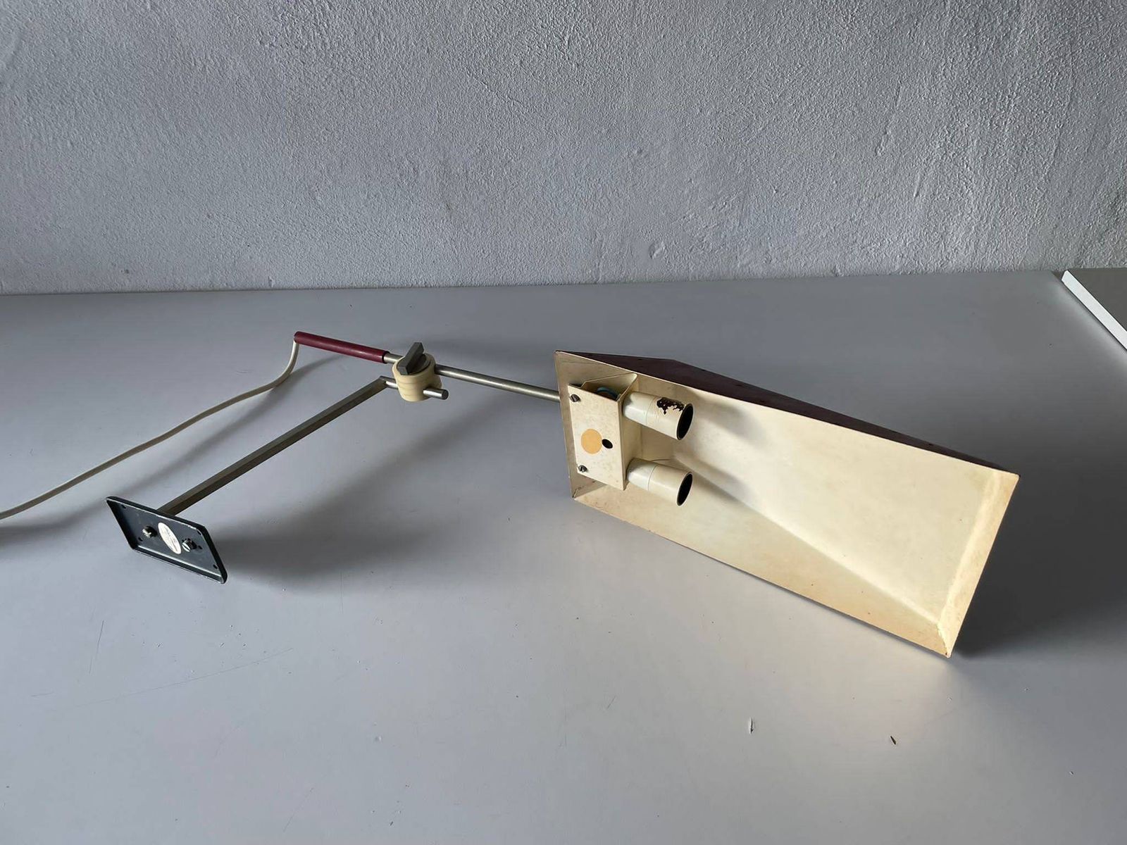 Fabric Shade & Brass Body Elegant Pair Of Bedside Lamps By Eru, 1980s, Germany photo Lighting
