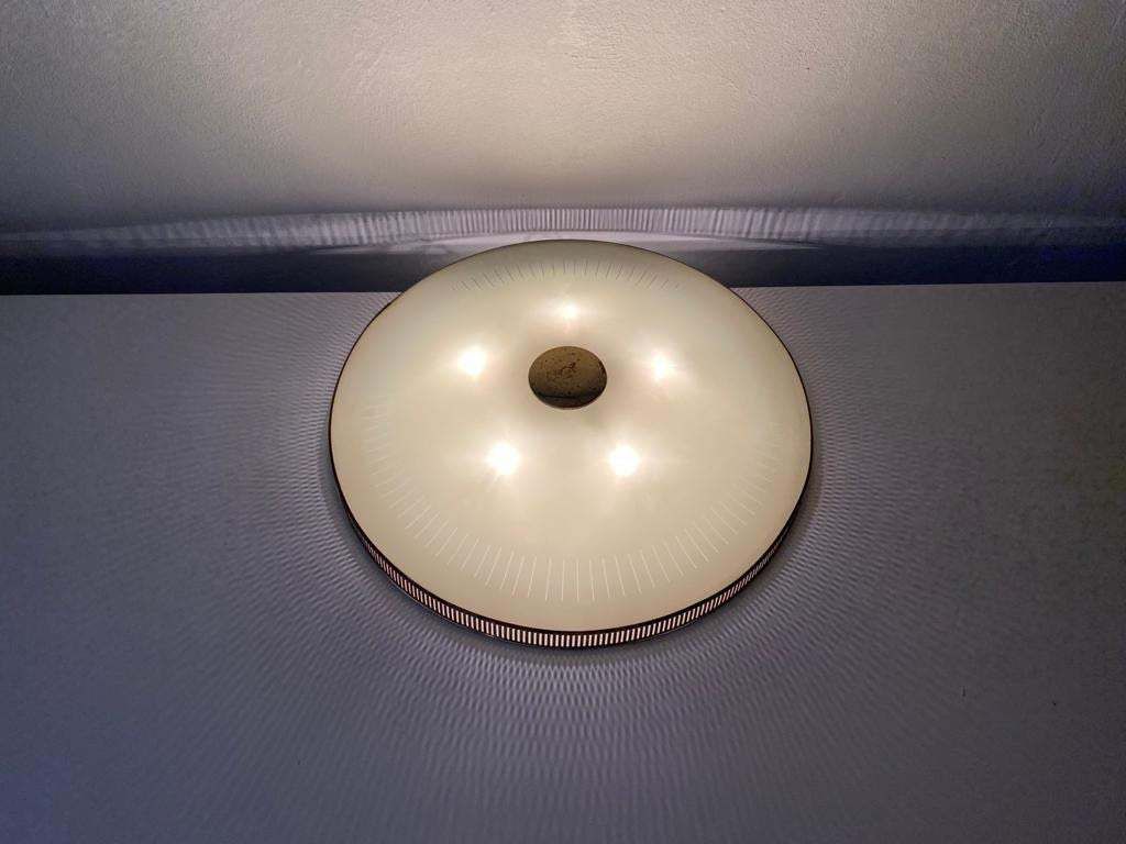 Stilnovo Era Round Xl Flush Mount Ceiling Lamp, 1960s photo vinterior