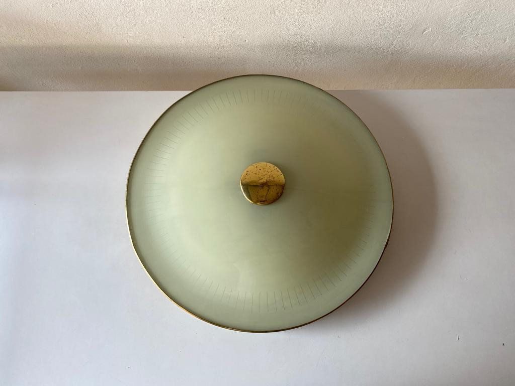 Stilnovo Era Round Xl Flush Mount Ceiling Lamp, 1960s photo vintage