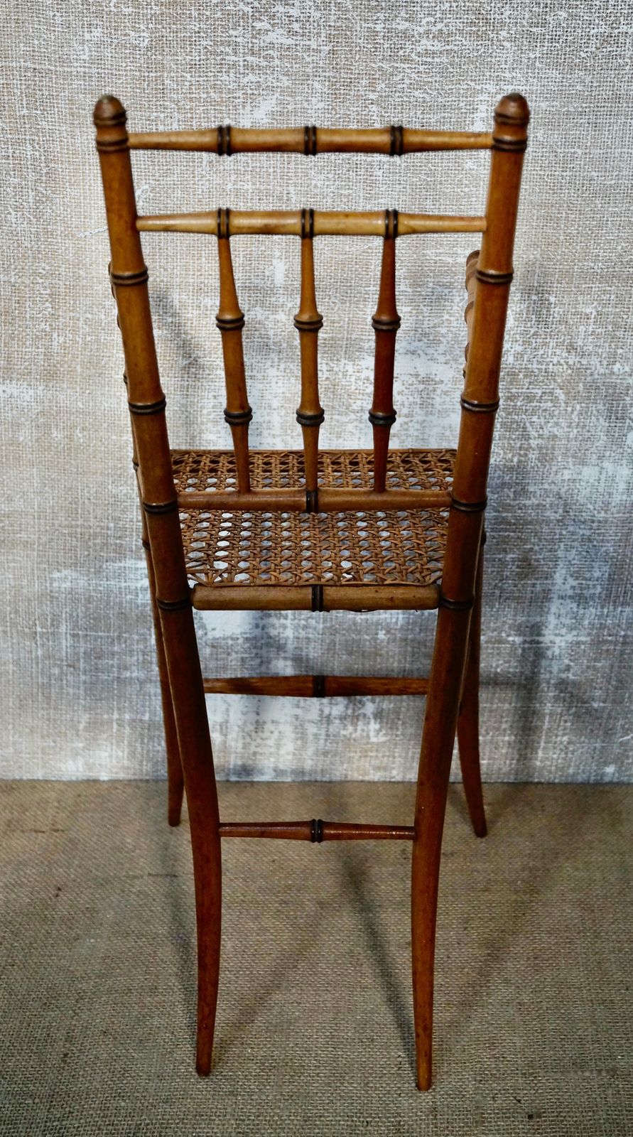 Rare French Antique Faux Bamboo Dolls Highchair photo Home Decor