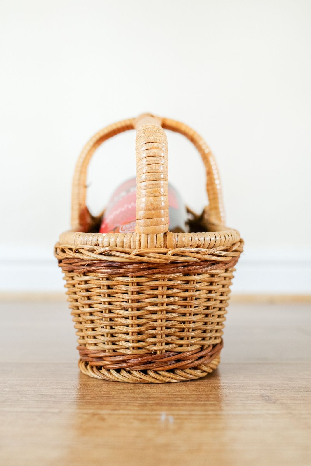 French Wicker Wine Rack Rattan Bottle Basket photo Home Decor