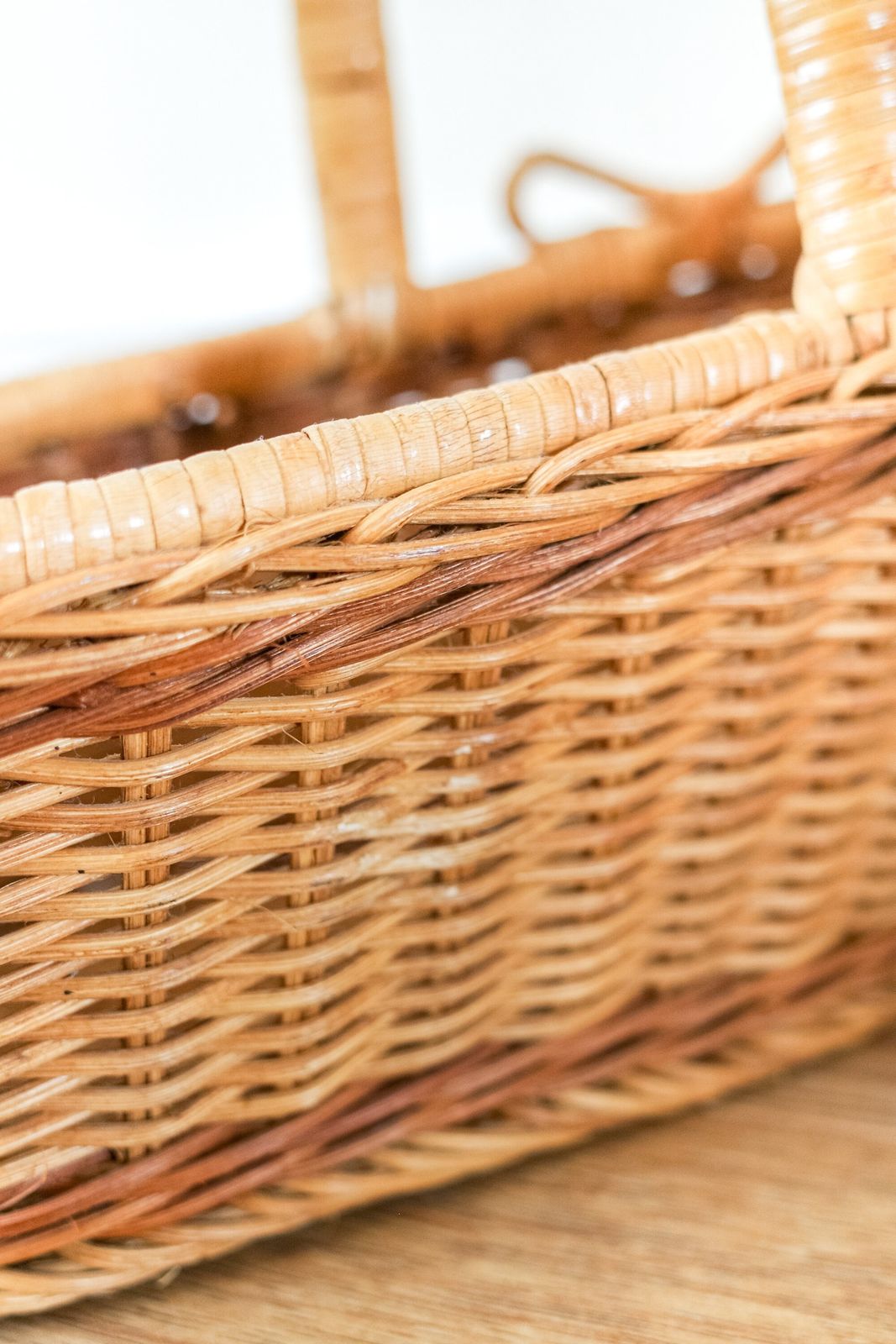French Wicker Wine Rack Rattan Bottle Basket photo buy