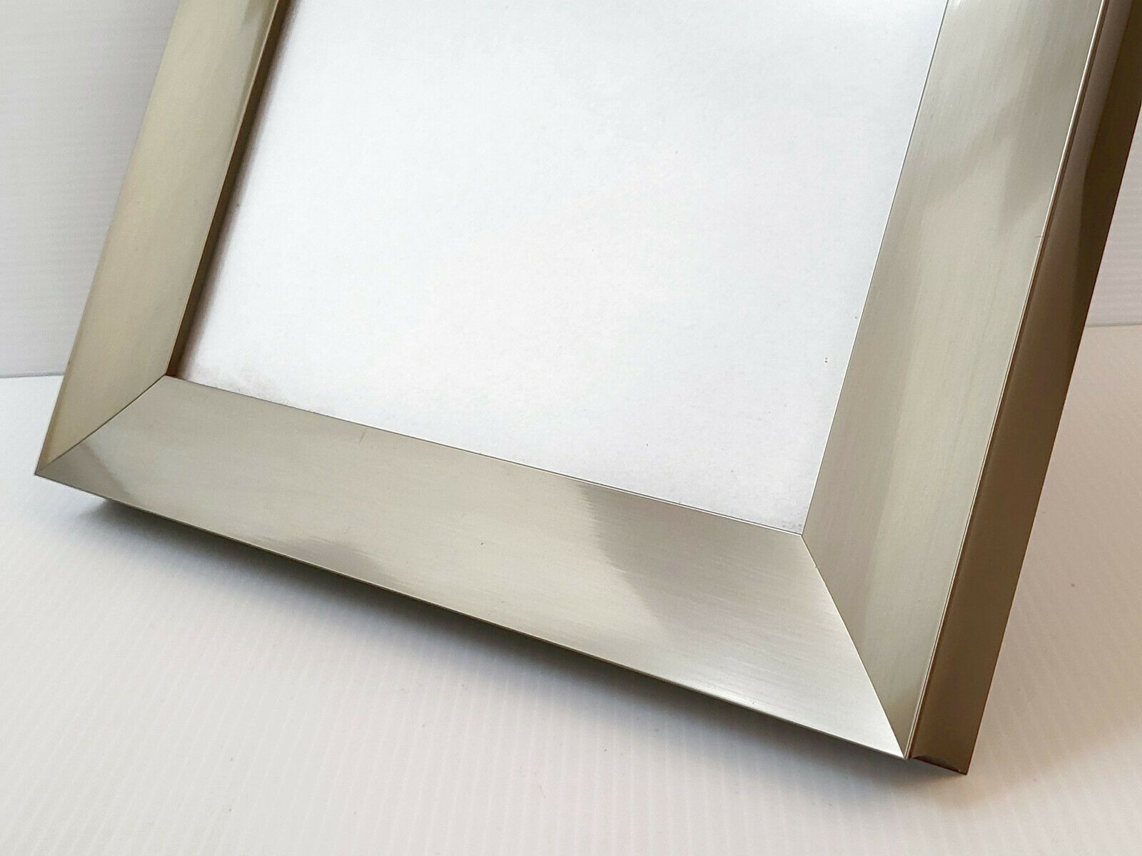 Superb Vintage 1970 Photo Frame In Light Gold Brushed Steel 70s 1970s photo furniture