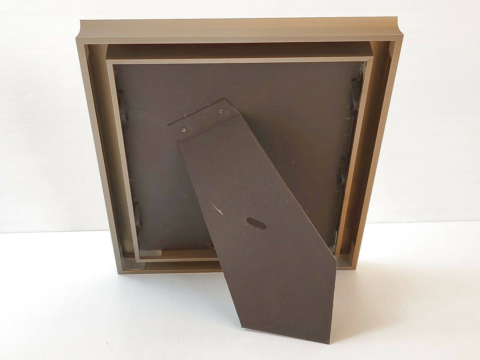 Superb Vintage 1970 Photo Frame In Light Gold Brushed Steel 70s 1970s photo vinterior
