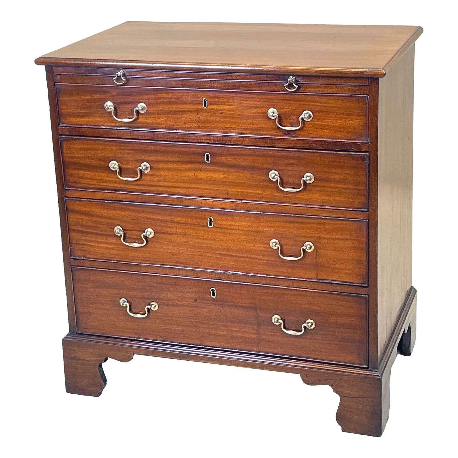 Small Georgian Mahogany Chest With Slide (England, Circa 1760)