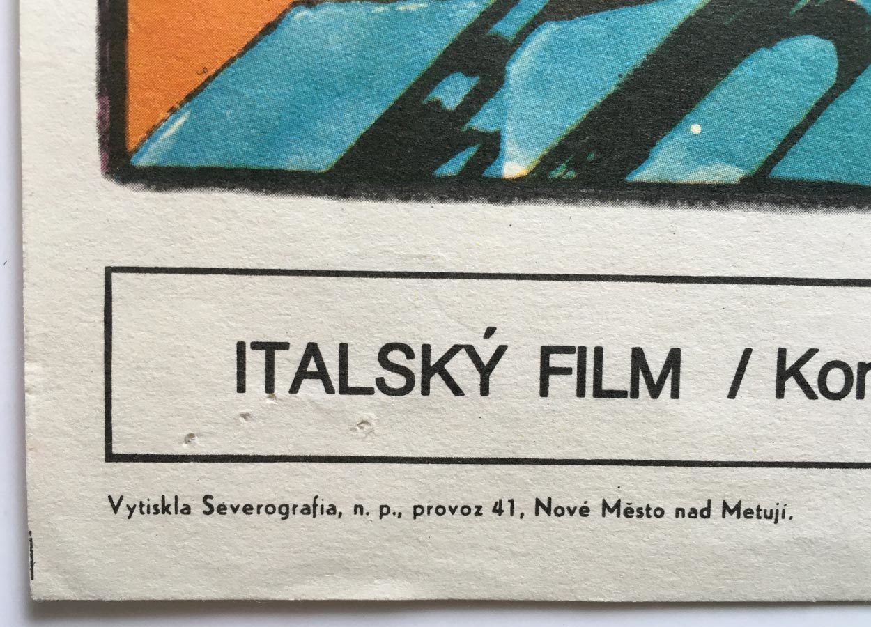 Original Film Poster, Horse Fever, Antonín Sládek, 1977, Genuine Czech Vintage Print photo vinterior